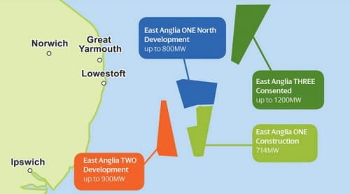 ScottishPower Renewables East Anglia Hub Wind farm locations